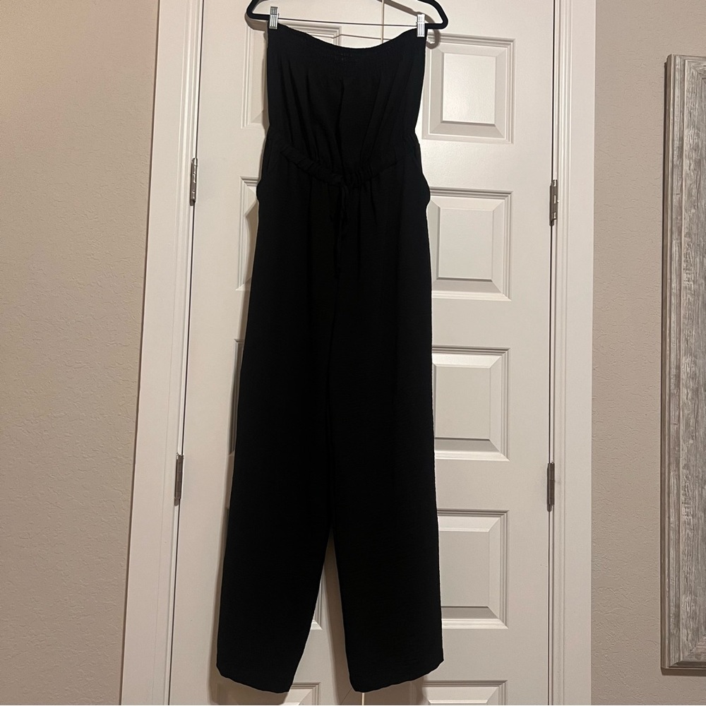 No Boundaries Black Strapless Jumpsuit